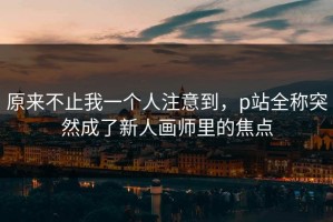 原来不止我一个人注意到，p站全称突然成了新人画师里的焦点