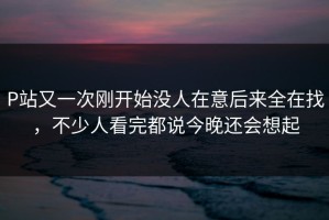 P站又一次刚开始没人在意后来全在找，不少人看完都说今晚还会想起