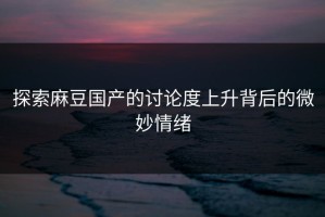 探索麻豆国产的讨论度上升背后的微妙情绪